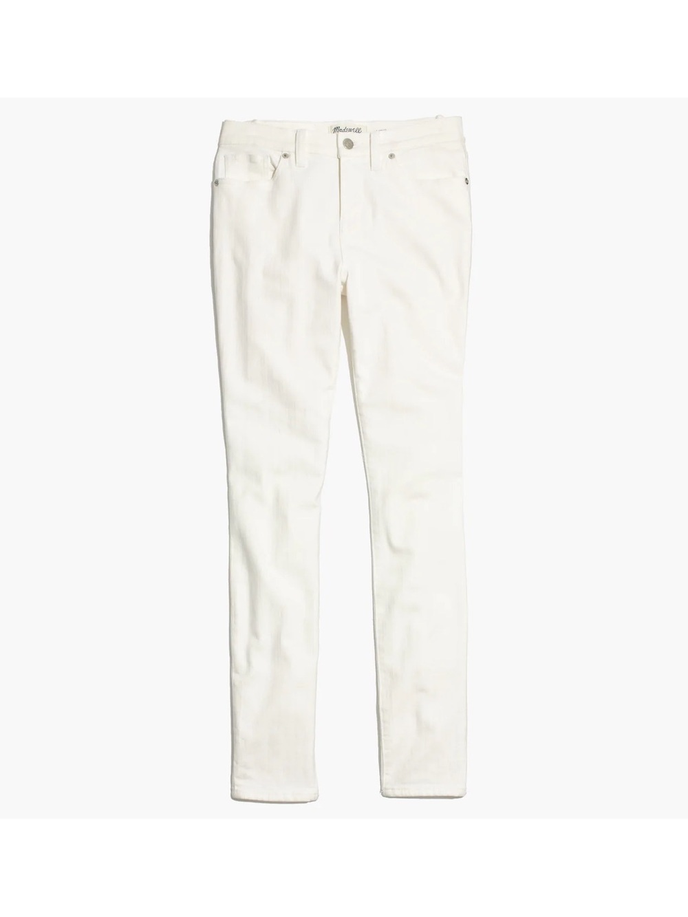 Madewell Minimalist Pure White High Rise Stretchy Skinny Jeans